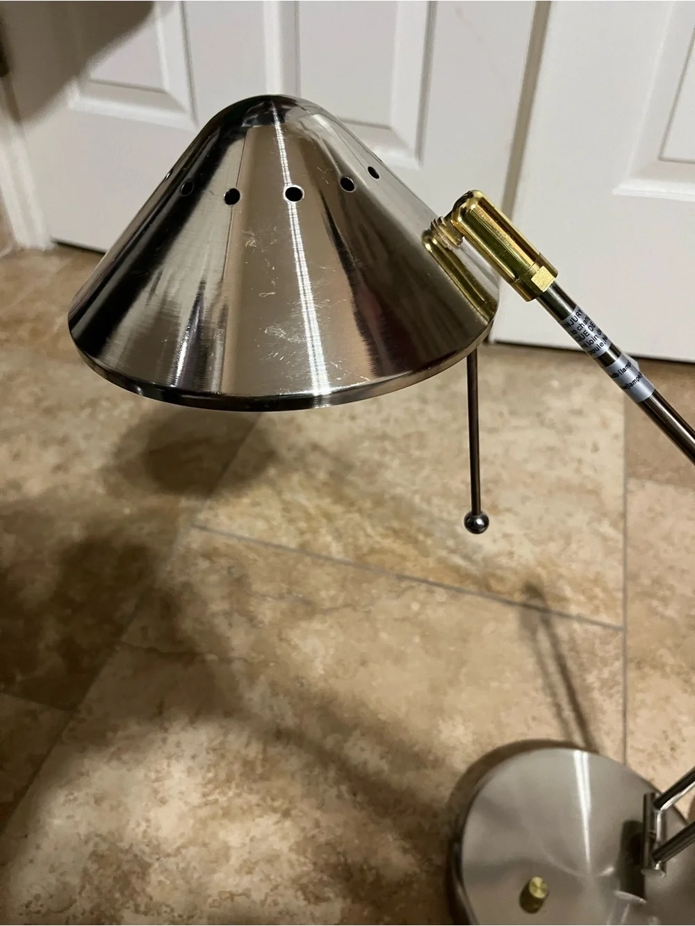 Brushed Nickel Adjustable Desk Lamp - Silver